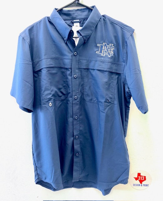 NAVY FISHING SHIRT - EN LOGO