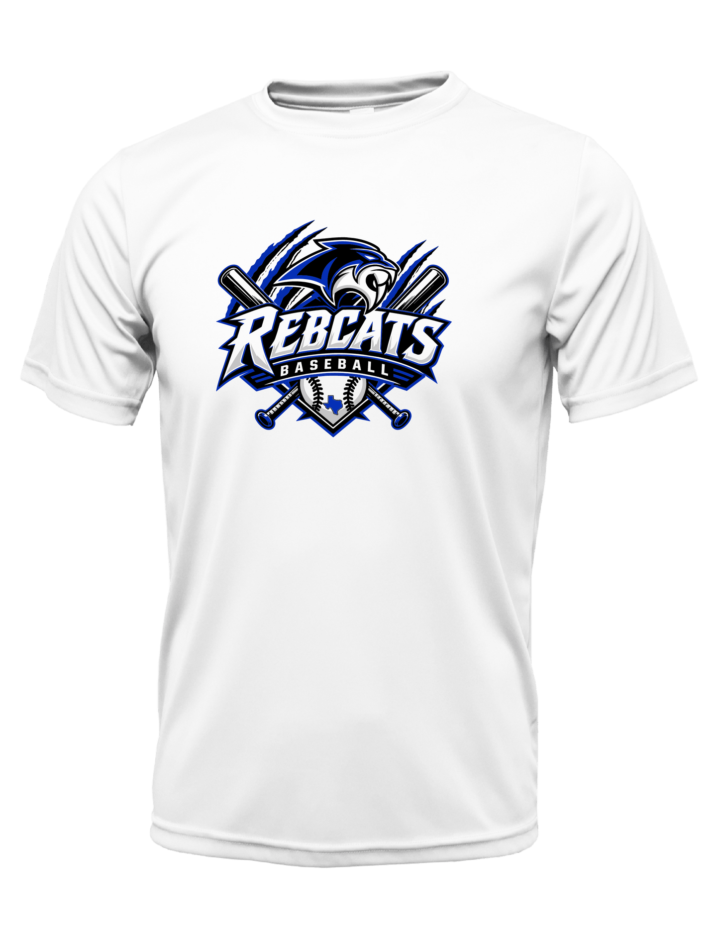 Rebcats Baseball Short Sleeve White
