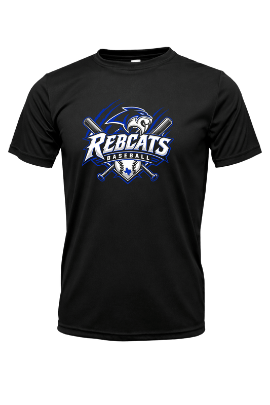 Rebcats Baseball Short Sleeve Black