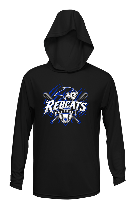 Rebcats Baseball Long Sleeve Hoodie Black