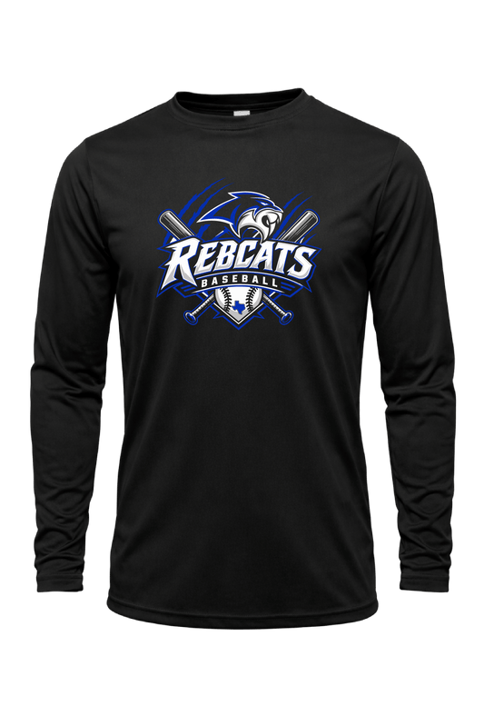 Rebcats Baseball Long Sleeve Black