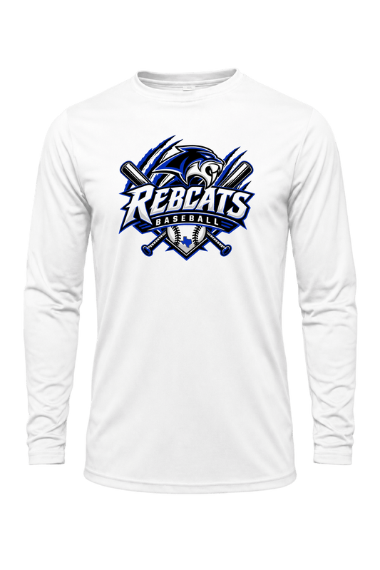 Rebcats Baseball Long Sleeve White