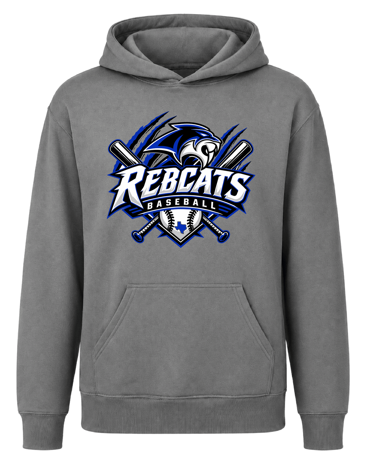 Rebcats Baseball Pullover Gray