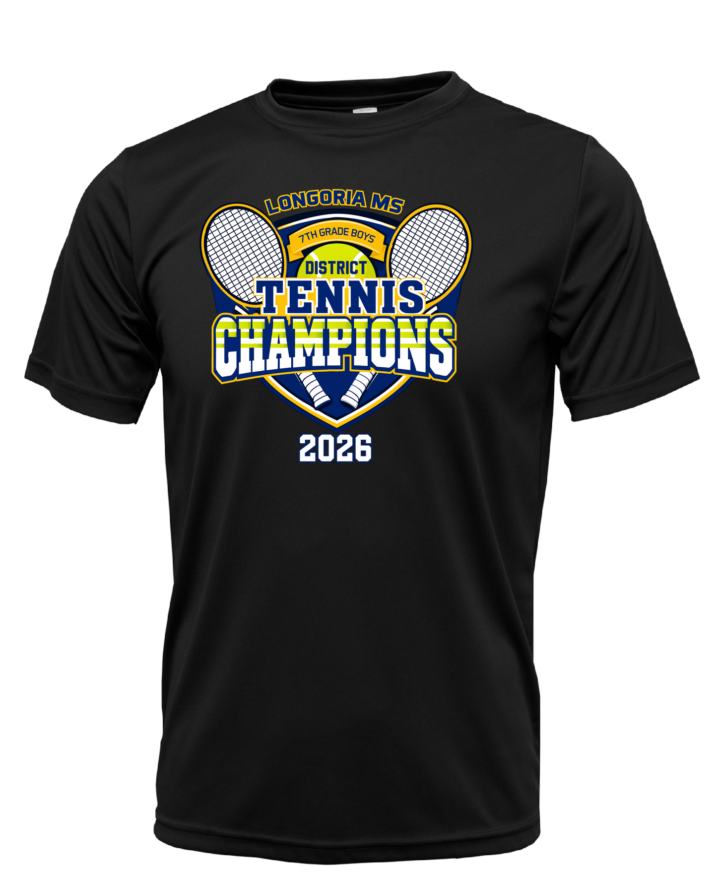 LMS TENNIS - Black Dri-Fit Short Sleeve