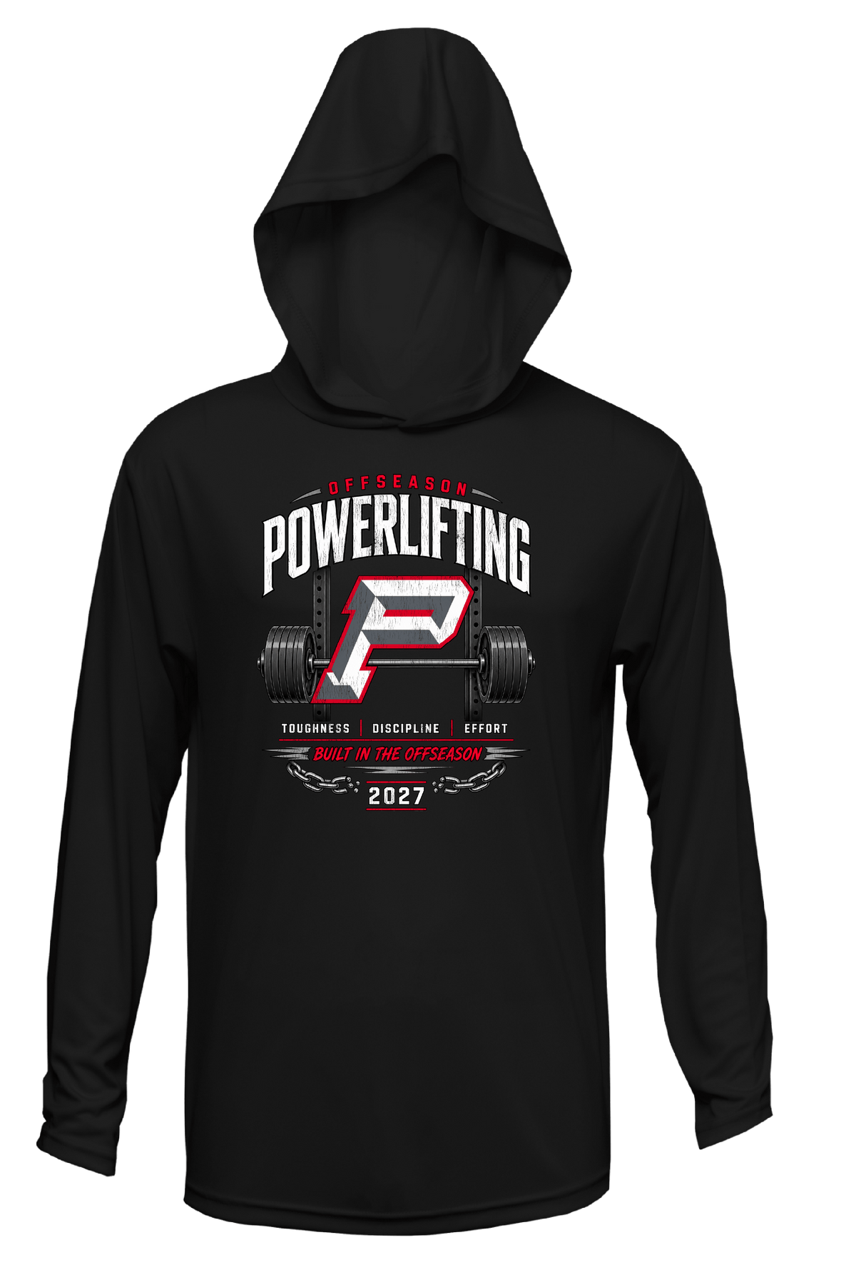 Pioneer Powerlifting Long Sleeve Hoodie Black