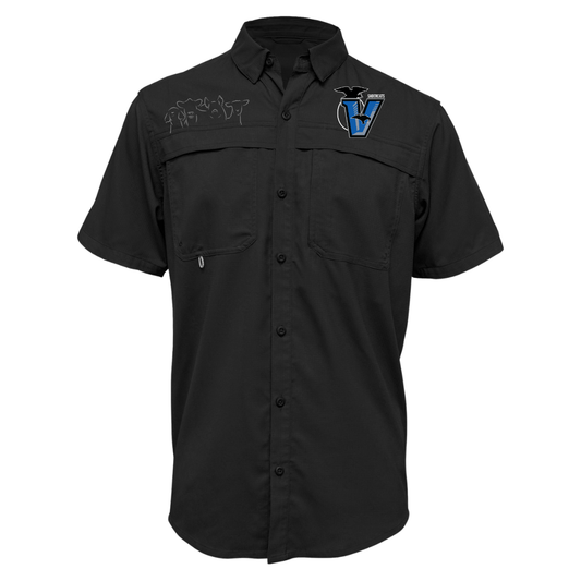 Robert Vela FFA - Men Embroided Fishing Shirt - Black
